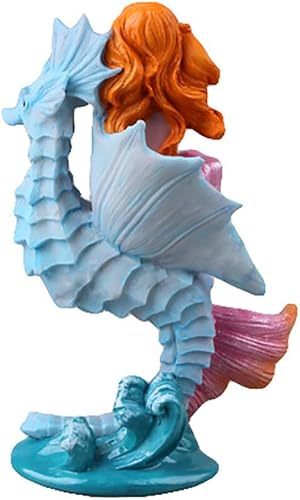 Miniatura 10 de Adorno de acuario  Decoraciones de sirena de caballito de mar, accesorios de suministros de pecera, regalos de sirena para niñas, estatua de