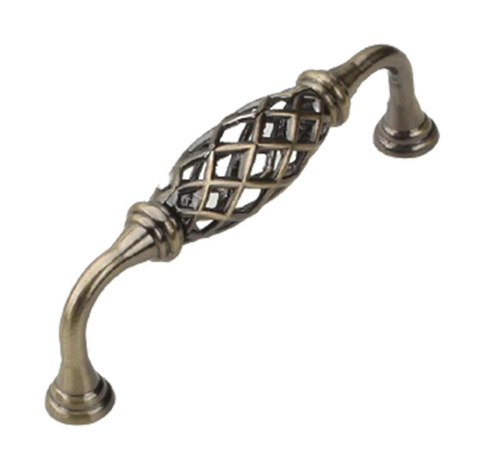 Opeximatun Kitchen Cupboard Handles, Brass Cabinet Drawer Handles Hole Distance 96mm 128mm Single(Hole Distance:96mm)