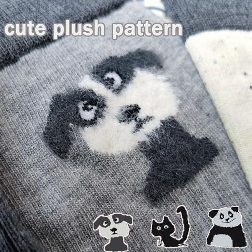 Image of Women's Crew Socks Cute Bear Cat Floral Soft Fancy Socks Gifts for Women