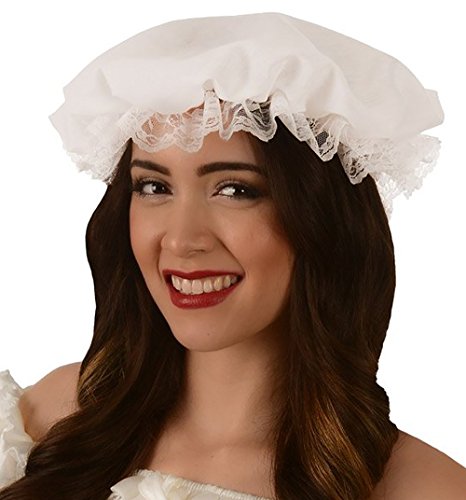 White Colonial Mob Hat, Big Bad Wolf Hat, White Bonnet Women, Maid Hat, Bo Peep Hat, Bo Peep Bonnet, Colonial Bonnet, Adult Baby Bonnet, Pioneer Bonnet, Bonnet Costume, Bonnet Hat, White Bonnet Women