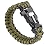 OUTLETISSIMO® Bracciale Braccialetto Paracord 3in1 Militare Fuoco Fischietto Sopravvivenza Survival Verde