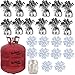 Balloon Time Disposable Helium Tank 14.9 cu.ft - 12 Silver Balloon Weights + 10 Flower Shape Balloon Clips + Curling Ribbon