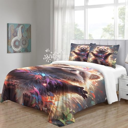 Housse de couette animaux microfibre 200x200cm cadeau idéal - 7