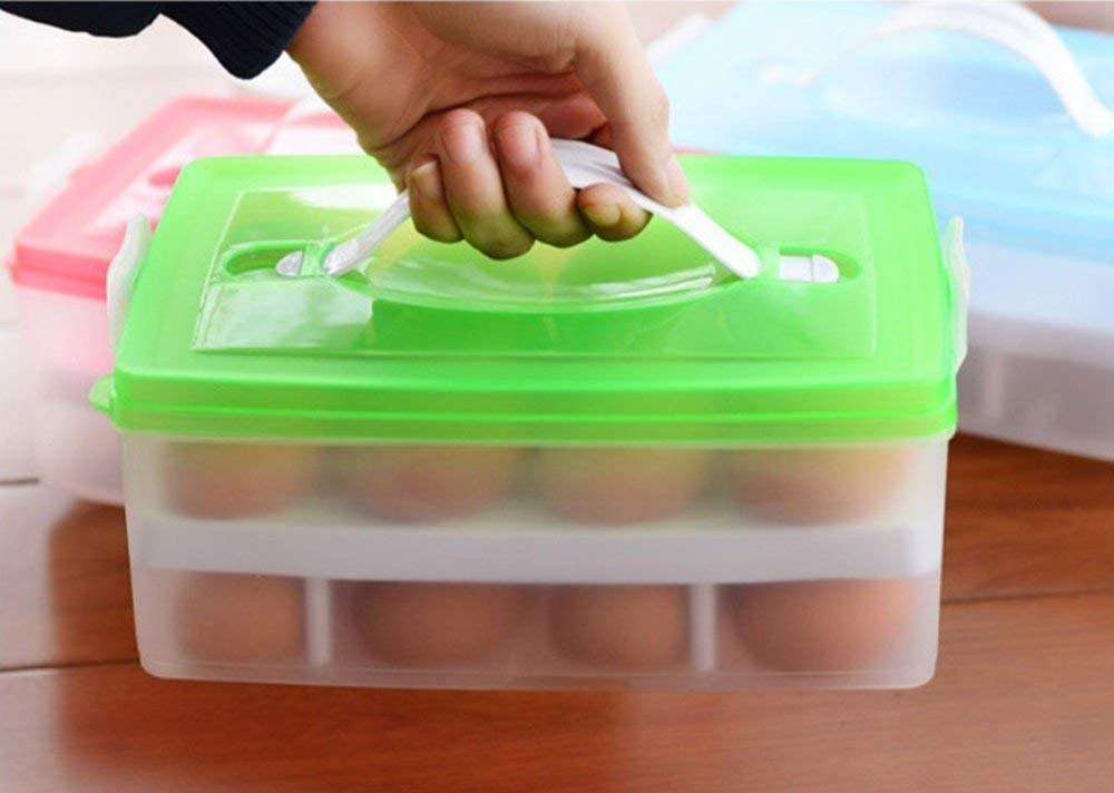 CRYSTAL ENTERPRISE Double Layer 32 Egg Storage Box/Food Storage Box