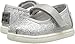 TOMS Silver Iridescent Glimmer Tiny Mary Jane Flat 10011521 (Size: 11)