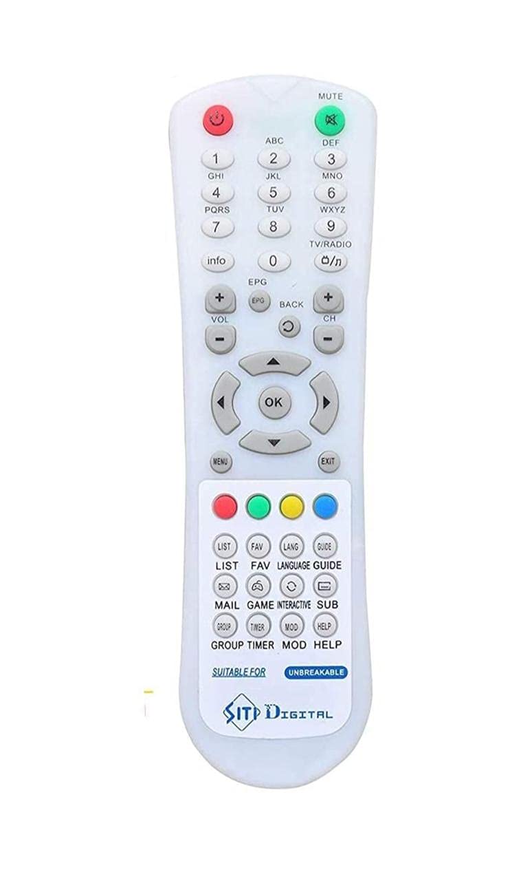 ESSAR Set Top Box Remote Compatible with Siti Cable Set Top Box Remote Control(White)- Old Remote Functions Must be Exactly Same