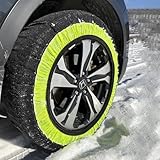 晨陽小店 非金属 タイヤチェーン 布製 黒緑S スノーチェーン 簡単装着 軽自動車 低振動 低騒音 タイヤを傷つけない チェーン規制対応 冬の雪对策 ジャッキアップ不要