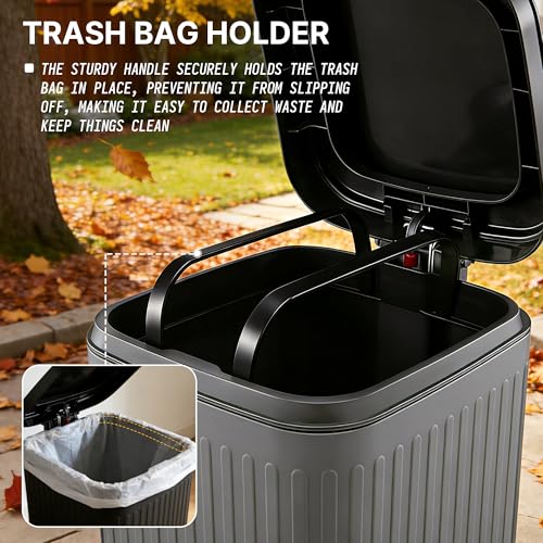 Image of Dog Poop Trash Can Outside 2.7Gal Dog Waste Trash Can with Lid Odor Control