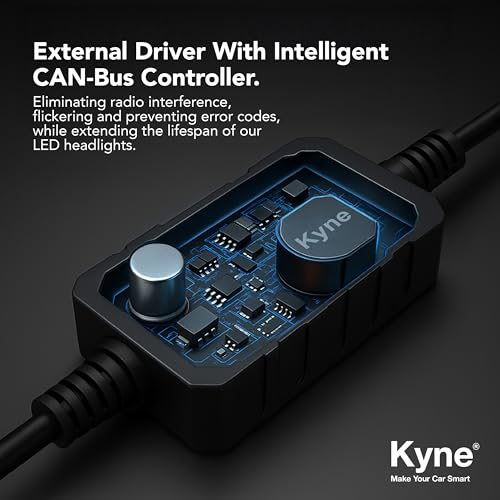 Image of KYNE 240W TRI COLOUR High Power Premium LED Headlights Bulb - H8 /H11 3000K /4300K /6000K Cool White, 24,000 Lumens Ultra-Bright, IP65 Waterproof with 3 YEAR WARRANTY (3 Year Warranty, H8 /H11 Tri Colour)