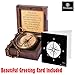 Trust in The Lord with All Your Heart -Proverbs 3: 5-6 Quote Engraved Compass with Wooden Box, Greeting Card, Gift Compass, Graduation Day Gifts 2024 Compass for Women Mens Boy Girls