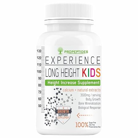 Propeptides Height Growth Supplements For kids enriched with Protein, Vitamins, Minerals, Amino Acids & Herbal Powder Extracts| supports Bone Growth & Body Development -Ages 3 to 9 Years|60 Tablets