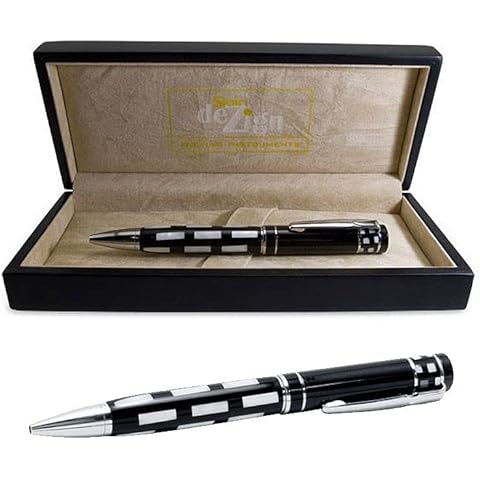 Stein Design Luxury Pen Mother of Pearl Fine Writing Pen - Ballpoint - Black/Mother of Pearl Cover