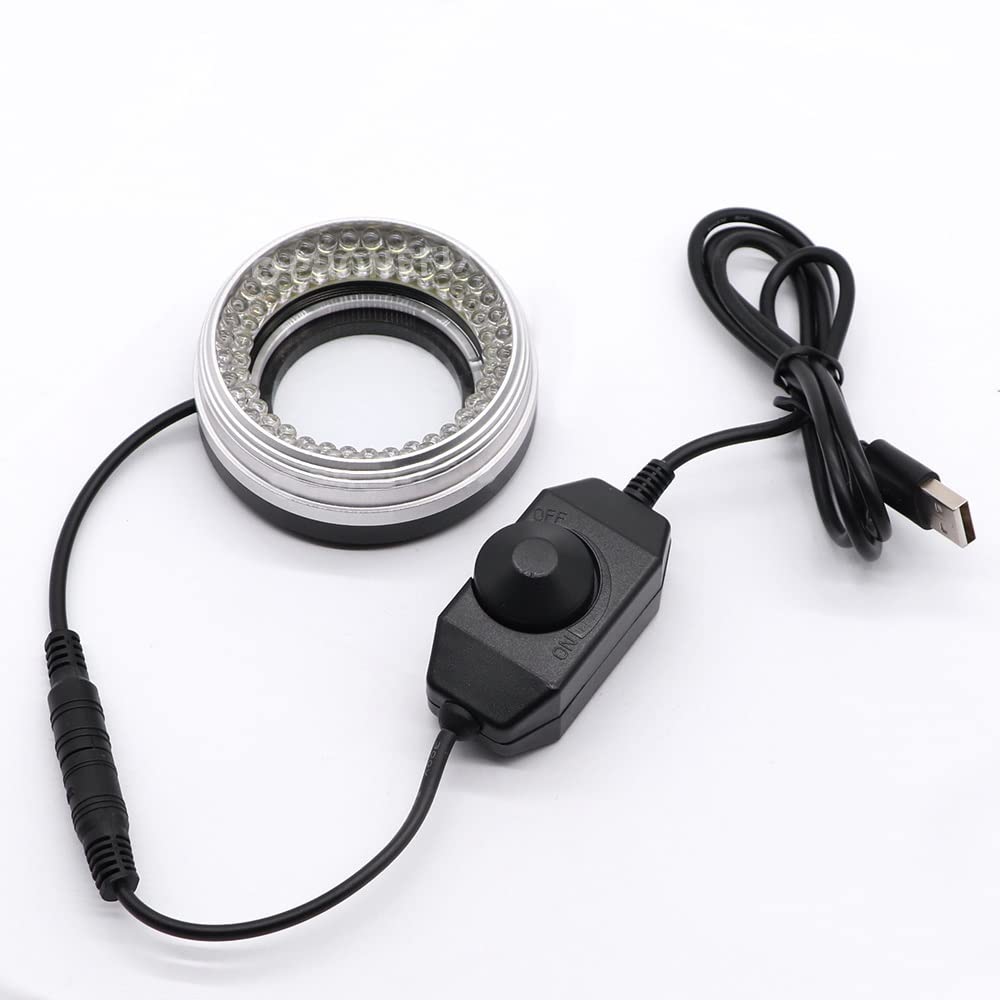 Osservazione al microscopio Sorgente luminosa ad anello Protezione for gli occhi regolabile Lampada bianca Lampada ad anello a LED da 72 pezzi for microscopio stereo