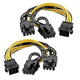 ✔ 【8-polige PCIe auf 6-polige PCIe】 Stecker- und Buchse-Adapterkabel sind praktisch für die Stromversorgung Ihrer Grafikkarte mit einem 8-poligen Anschluss für GPU-Karten, die mehr Strom benötigen. Bietet eine Lösung.