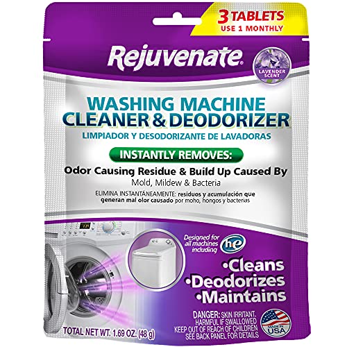 Rejuvenate Washing Machine Cleaner & Deodorizer Tablets 3 Months Supply (3 Tablets)