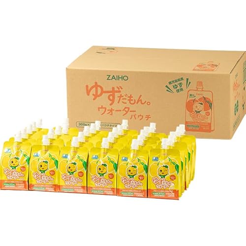 財宝 [20日以内に発送] ゆずドリンクパウチ ゆずだもん。ウォーター ストレートタイプ(300g×30本)