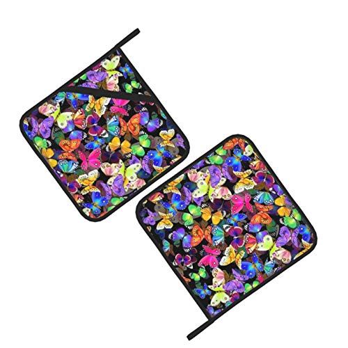 Butterfly Pot Holders For Kitchen Heat Resistant Oven Hot Pads Potholders For Cooking Baking Grilling Microwave Insulation Dish Drying Mat #TOP2