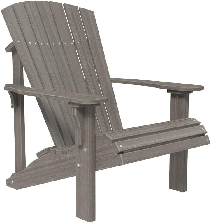 Furniture Barn USA Poly Lumber Deluxe Adirondack Chair, Cherrywood & Black