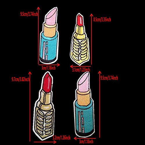 Many Styles Lipstick Patches For Clothing Iron On Embroidered Sew Applique Cute Patch Fabric Badge Garment Diy Apparel Accessories #TOP2