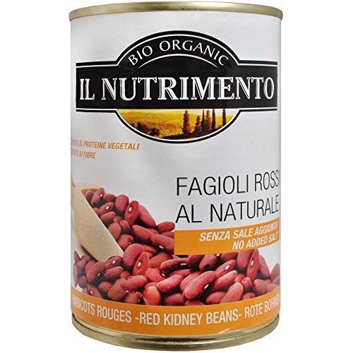 IL NUTRIMENTO kidneybohnen Bio – Rote Bohnen in Premiumqualität – ohne Salzzusatz – 12er Pack (12 x 400 g)