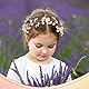 Haarschmuck Kommunion Mädchen,Haarbänder für Mädchen Blumenkranz Haare Kinder Haarschmuck Hochzeit Mädchen Haarschmuck Blumen Braut Haarschmuck Perle Stirnband