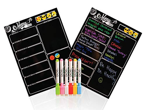 Magnetic-Dry-Erase-Meal-Planner-by-OacisLife-2019-New-16-by-12-Reusable-Weakly-Board-Menu-for-Kitchen-Refrigerator-Door-with-6-Color-Magnetic-Markers-6-Pieces-Icons