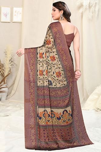 Image of MIRCHI FASHION Women's Ready to Wear 1 Minute Drape Chiffon Printed Saree with Blouse Piece