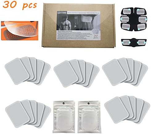 QQ Smart Digital Pads Replacement for Abdominal Toning Belt, Replacement Gel Pads for EMS AB Trainer Waist Trimmer Belt ABS Toner Body Muscle Trainer