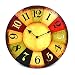 Hippih 12" Vintage Rustic Country Tuscan Style Wooden Decorative Round Wall Clock A