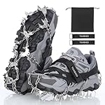 TOMSHOO Crampones 32 Dientes Nieve y Hielo Tacos d...: 【Duraderas Resistentes】las TOMSHOO crampones nieve de hielo están fabricadas con artesanía de alta calidad, proporcionando una excelente tracción en hielo y nieve. Cada uno está equipado con 32 picos de acero inoxidable y un sistema de cadena maciza,...