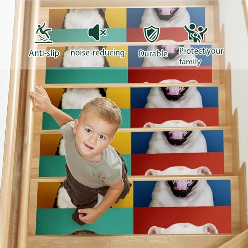 Almohadillas para peldaños de escalera de madera interiores y tapete antideslizante reutilizable 4