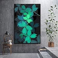 SIGNWIN Framed Canvas Wall Art Colorful Leaves Canvas Prints Home Artwork Decoration for Living Room,Bedroom - 16