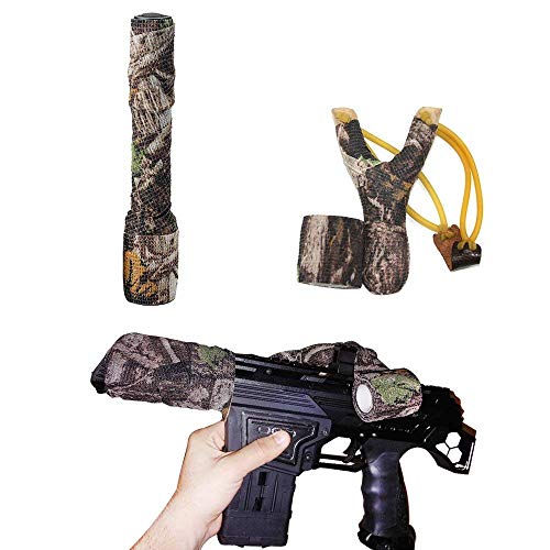 Airsson 6 Roll Camouflage Tape Cling Scope Wrap Military Camo Stretch Bandage Gun Rifle Shotgun Camping Hunting 2" X 177" X 1 Yds Self-Adhesive #TOP2