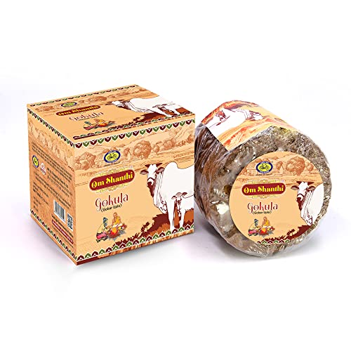 Image of Cycle Pure Om Shanthi Gobar ke Uple (Pack of 3, 8 Pieces per Pack) | Gokula Gobar Upla - 300 GM | Upla Cow Dung for Pooja | Kanda Gobar for Havan, Puja Rituals | 100% Desi Cow Dung
