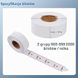 Dozownik biletów Take-A-Number z uchwytem na licznik i 1 rolką papieru w kolejce, 3-cyfrowy, 2000 biletów, do systemu przywoławczego