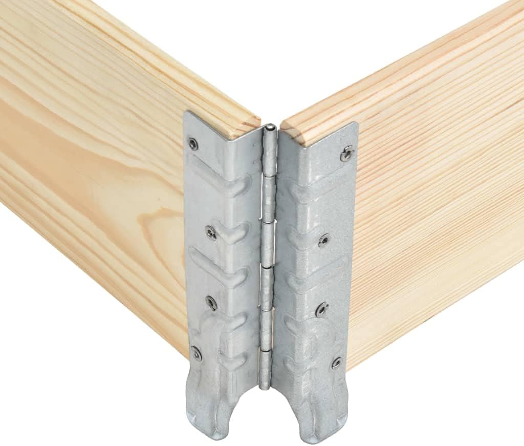 vidaXL Solid Pine Wood Pallet Collar, Stackable, Foldable, Storage Solution or Raised Garden Bed - 39.4"x39.4"