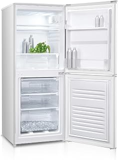 Iceking IK5558WE 185L, 55cm Wide, 136.2cm High, 50/50 Split Freestanding Fridge Freezer - White - F Rated