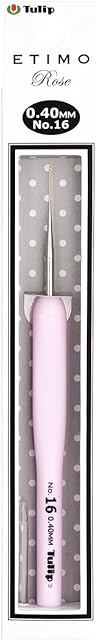 Tulip Needle Company Etimo Rose Steel Crochet Hook 4mm, Pink, Size 16 (0.4mm)