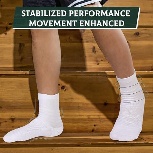 VIDACO 5/10 Pairs Men's Athletic Socks 8-10 Moisture-Wicking Crew Socks Arch Support - Cushioned Towel Foot Running Tennis3