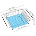 iPEGTOP Expandable Dish Drying Rack Over Sink, Rustproof Stainless Steel Dish Drying Rack Basket Shelf, Multifunctional Dish Drainer Organizer with Utensil Cutlery Holder