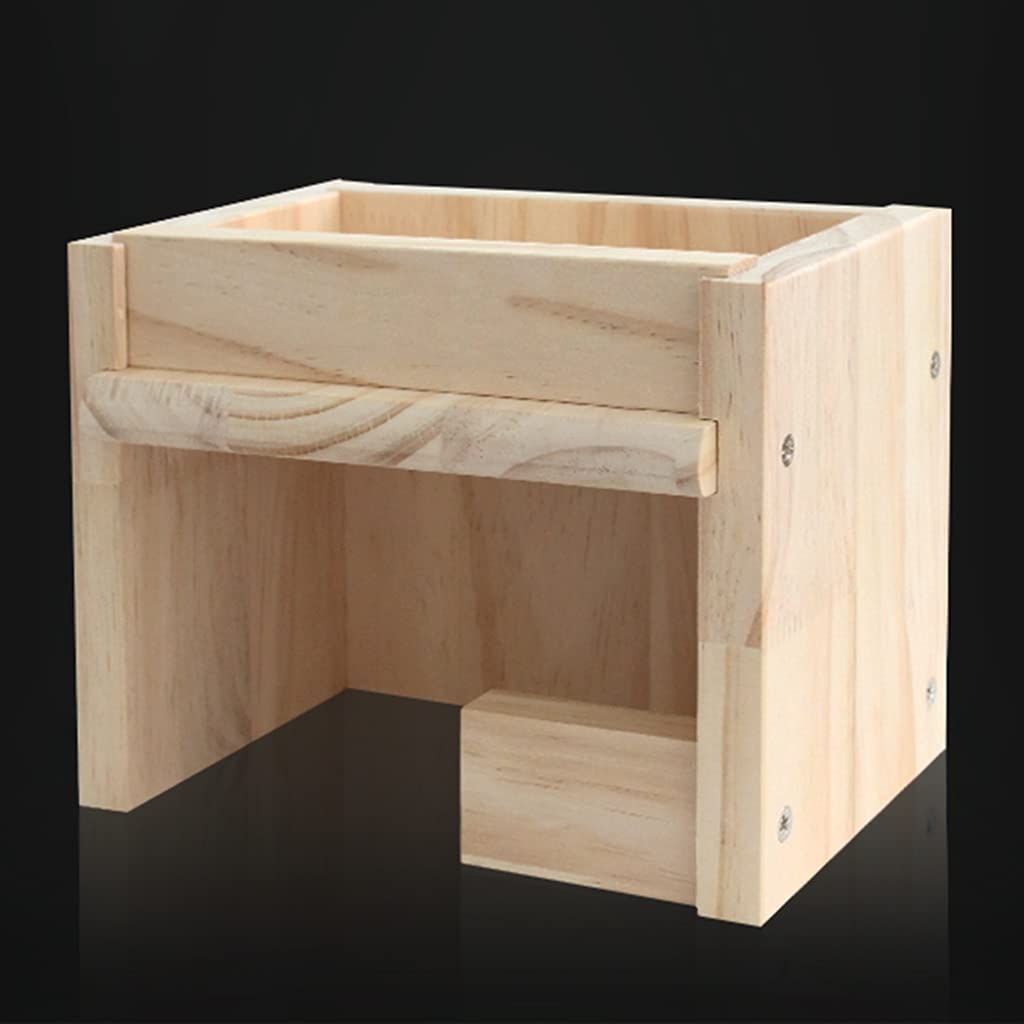 Escondite De Terrario Escalada La Caja Nido Paisajismo Madera Natural Reptil Refugio De Tortugas Cueva Suministros para Mascotas Accesorios para Terrarios (Marrón 20 * 13 * 15 cm)