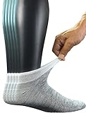 Yomandamor Men's 5 Pairs Bamboo Low Cut Diabetic Socks with Cushion Sole and Seamless Toe