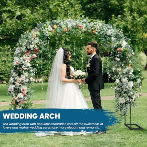 Image of Supvox 55.1x 94.5 inch Garden Arch Plant Stand - Metal Stand for Decoration Backdrop Freestanding Flower Arch Door Frames with Base for Indoor Outdoor Wedding Lawn Backyard Party Decoration Items