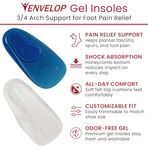 Plantillas de gel para pie plano con soporte de arco 3/4 miniatura 2