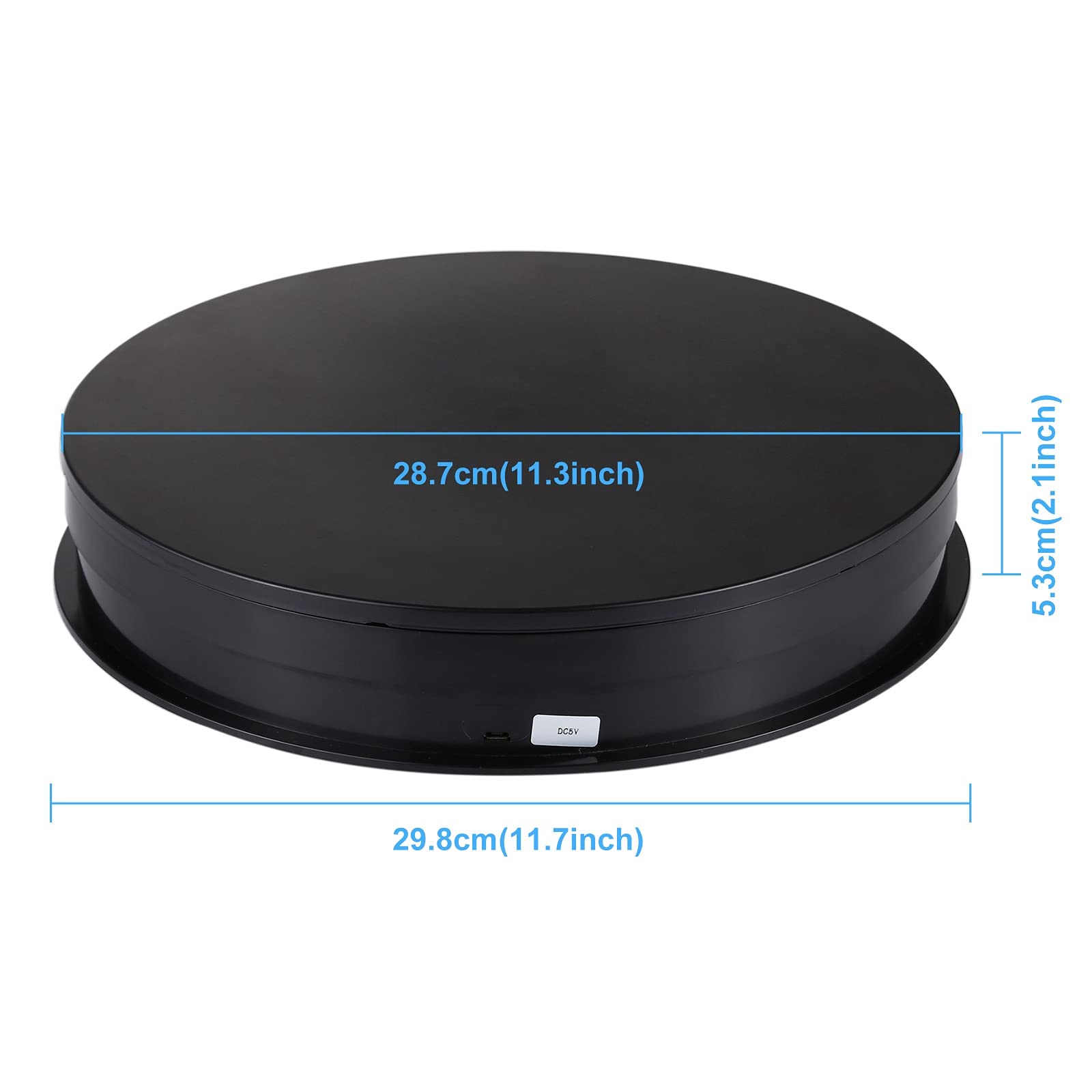 PULUZ Soporte giratorio para fotografía de 360 grados, soporte giratorio de 11.2 pulgadas de diámetro, soporte de exhibición de tocadiscos de 360 grados para fotografía, accesorios de grabación de