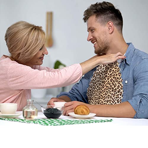 Yibeas TNC4A1091 Leopard Cloth Napkins Set Of 4 Soft Animal Leopard Print Pattern Polyester Dinner Napkin thumb #5