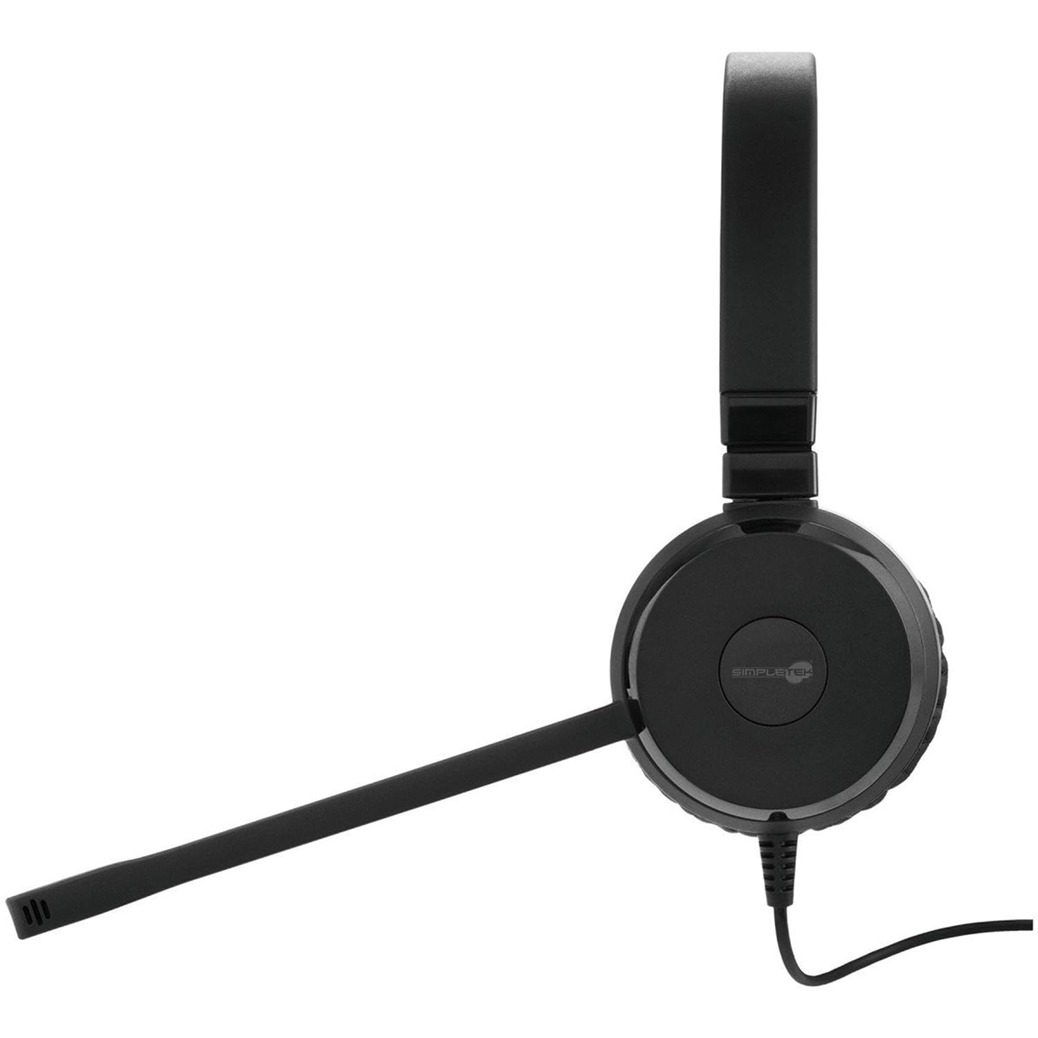 SIMPLETEK - Cuffia Auricolare Mono UC Cablata con Filo Jack 3,5 mm e Microfono da Ufficio USB USB-A 5393-829-309 | Adattatore HSC060 ENC060 e Borsa Protettiva Inclusi