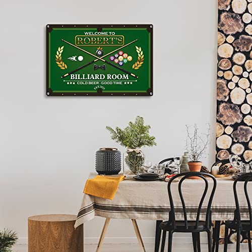 Muchnee Customized Billiard Room Décor – Vintage Billiard Wall Hanging Decoration, Rustic Men Cavve Masterpiece, One-Sided Printed Metal Wall Art, Suitable For Pubs, Billiard Halls, Restaurants #TOP7