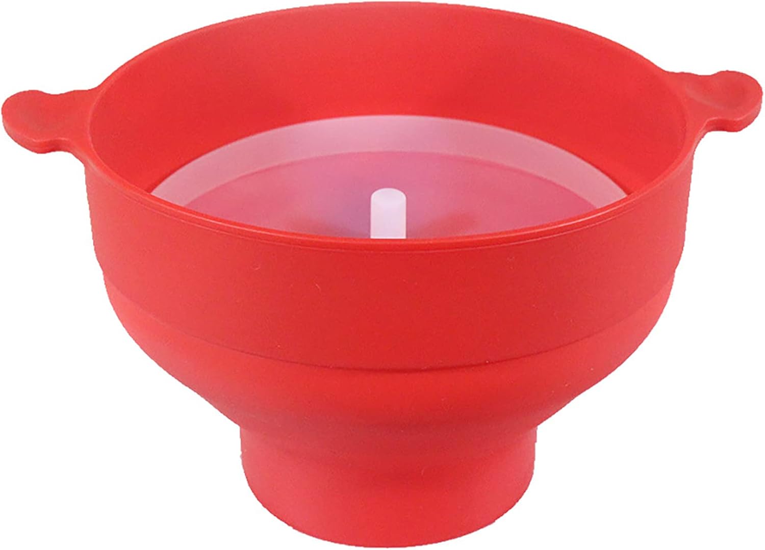 Lfdlmj Silicone Microwave Popcorn Popper with Handles, Safe Collapsible Silicone Popcorn Maker for Microwave (2, Red)