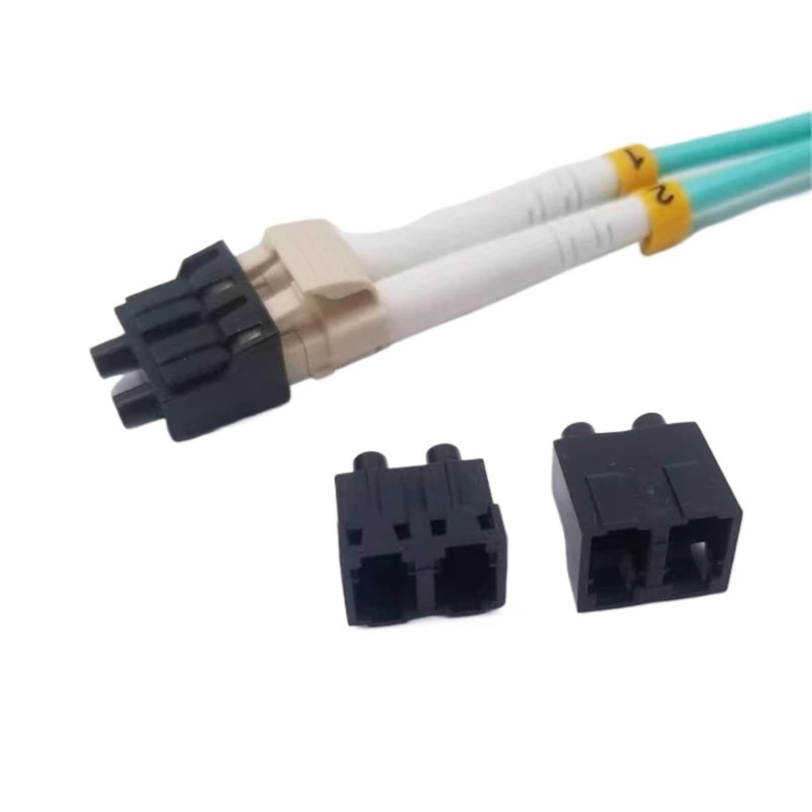 Lot de 100 Bouchons Anti-poussière for connecteurs Fibre Optique LC Duplex et LC DX(Black)